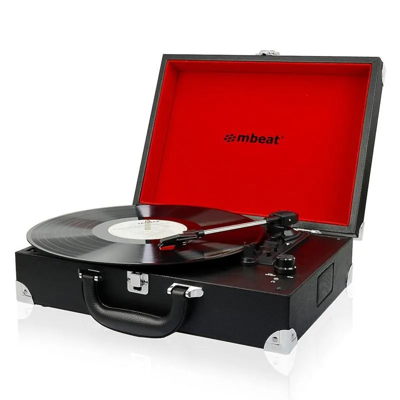 mbeat Retro USB Turntable with Briefcase Design