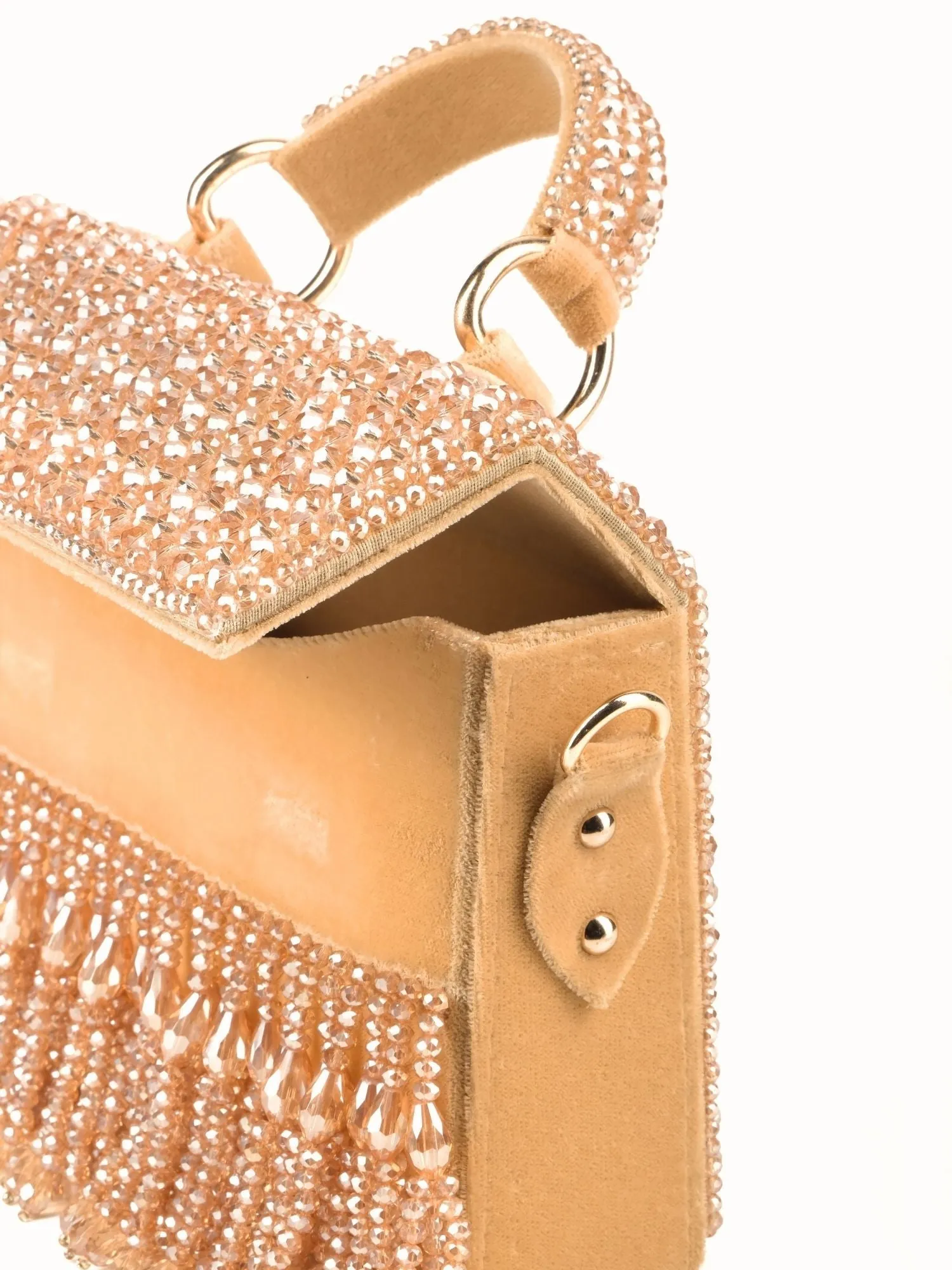 Melody Golden Embellished Box Bag