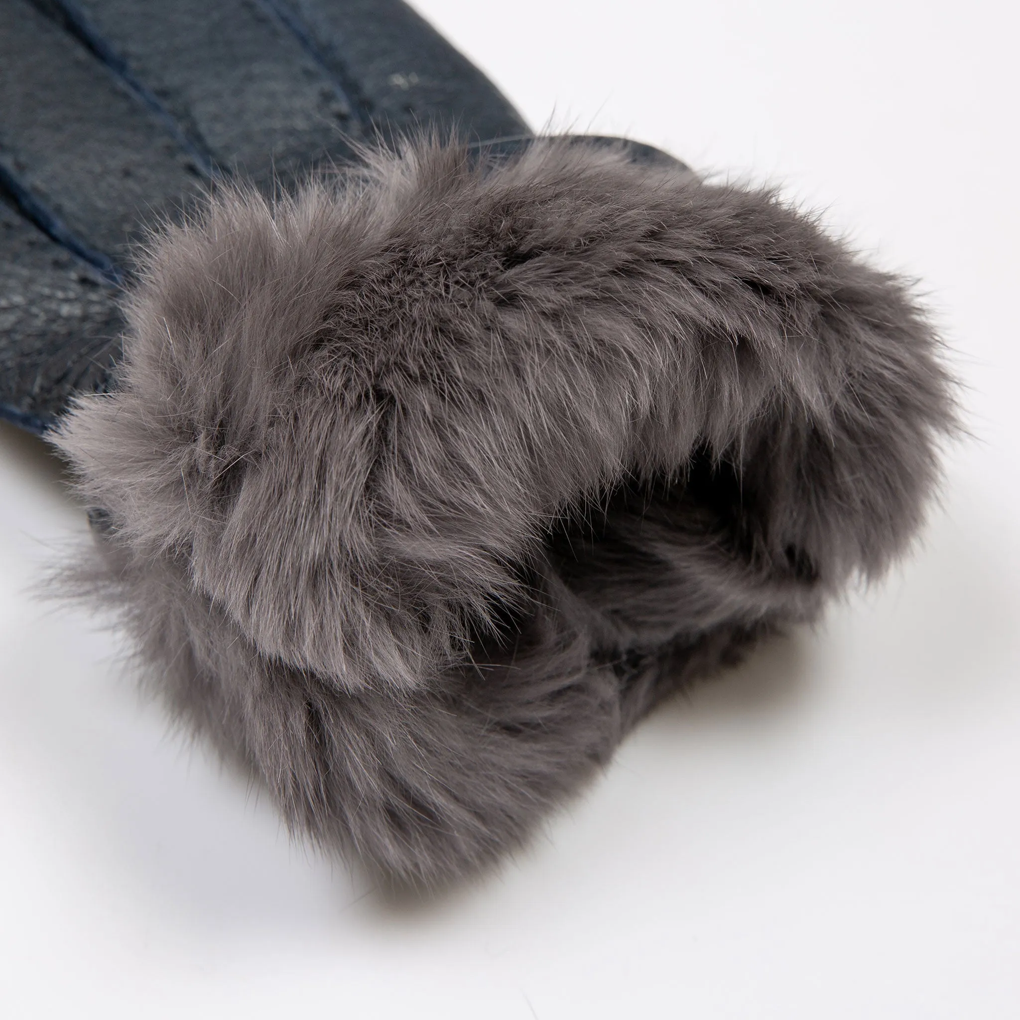 Men’s Heritage Handsewn Three-Point Fur-Lined Peccary Leather Gloves