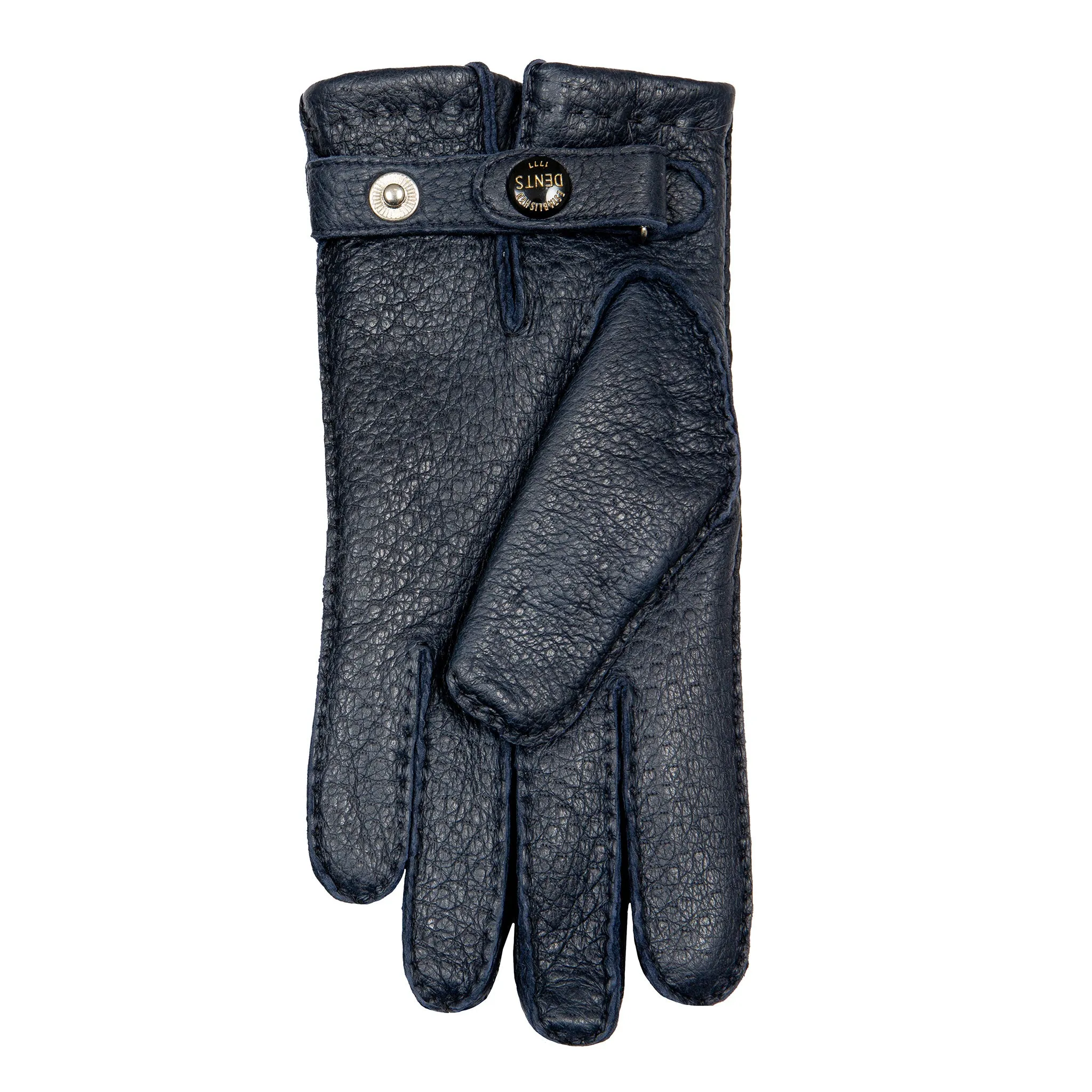 Men’s Heritage Handsewn Three-Point Fur-Lined Peccary Leather Gloves
