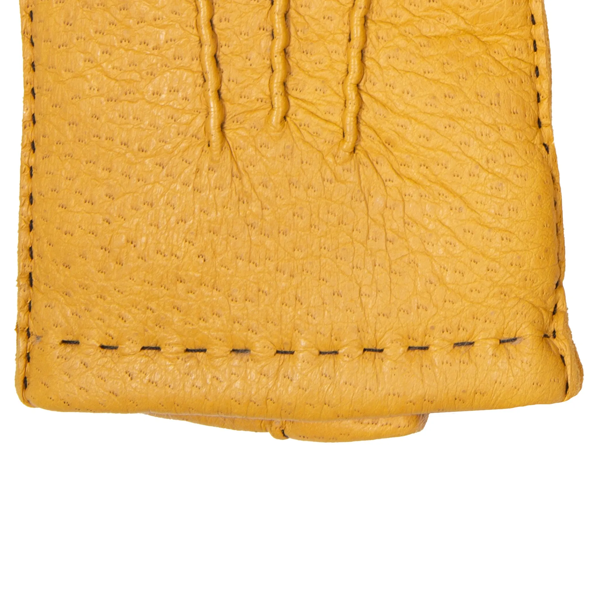 Men’s Heritage Handsewn Three-Point Fur-Lined Peccary Leather Gloves