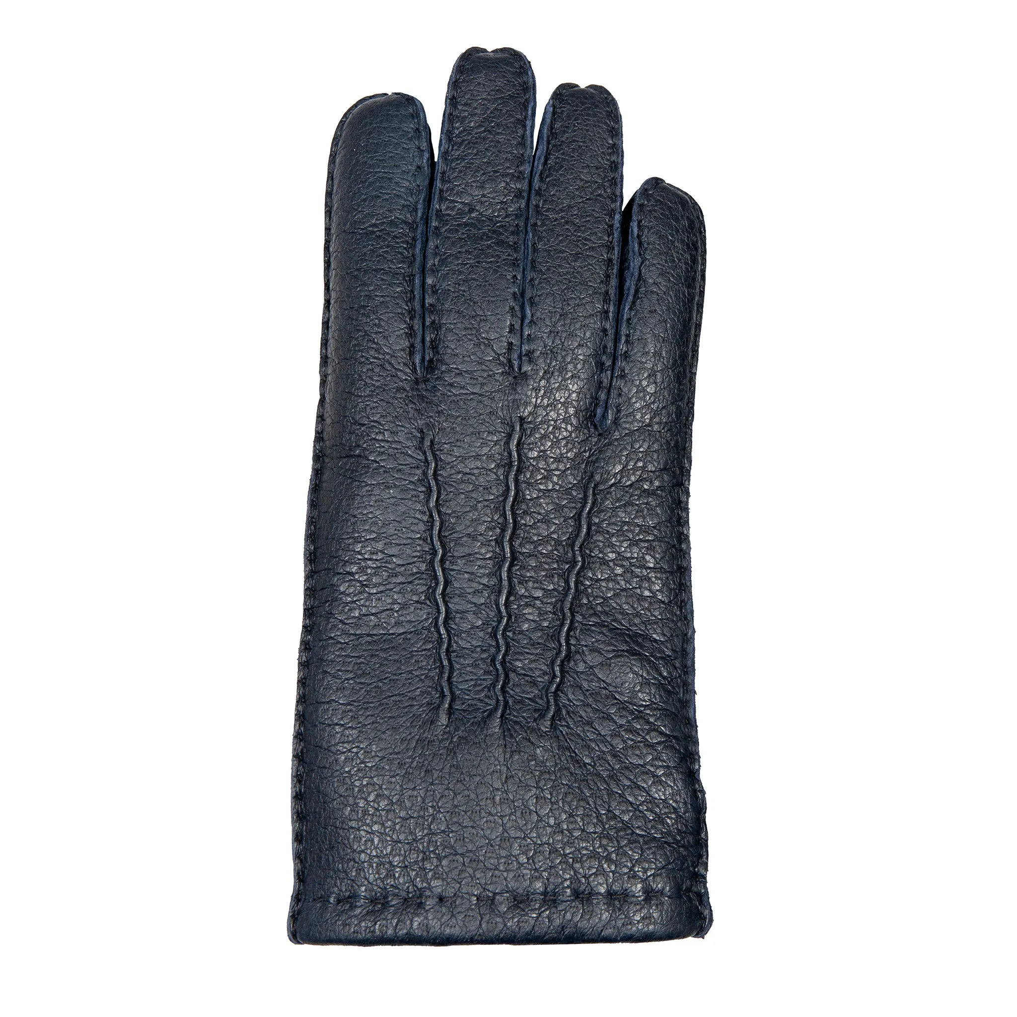 Men’s Heritage Handsewn Three-Point Fur-Lined Peccary Leather Gloves