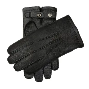 Men’s Heritage Handsewn Three-Point Fur-Lined Peccary Leather Gloves