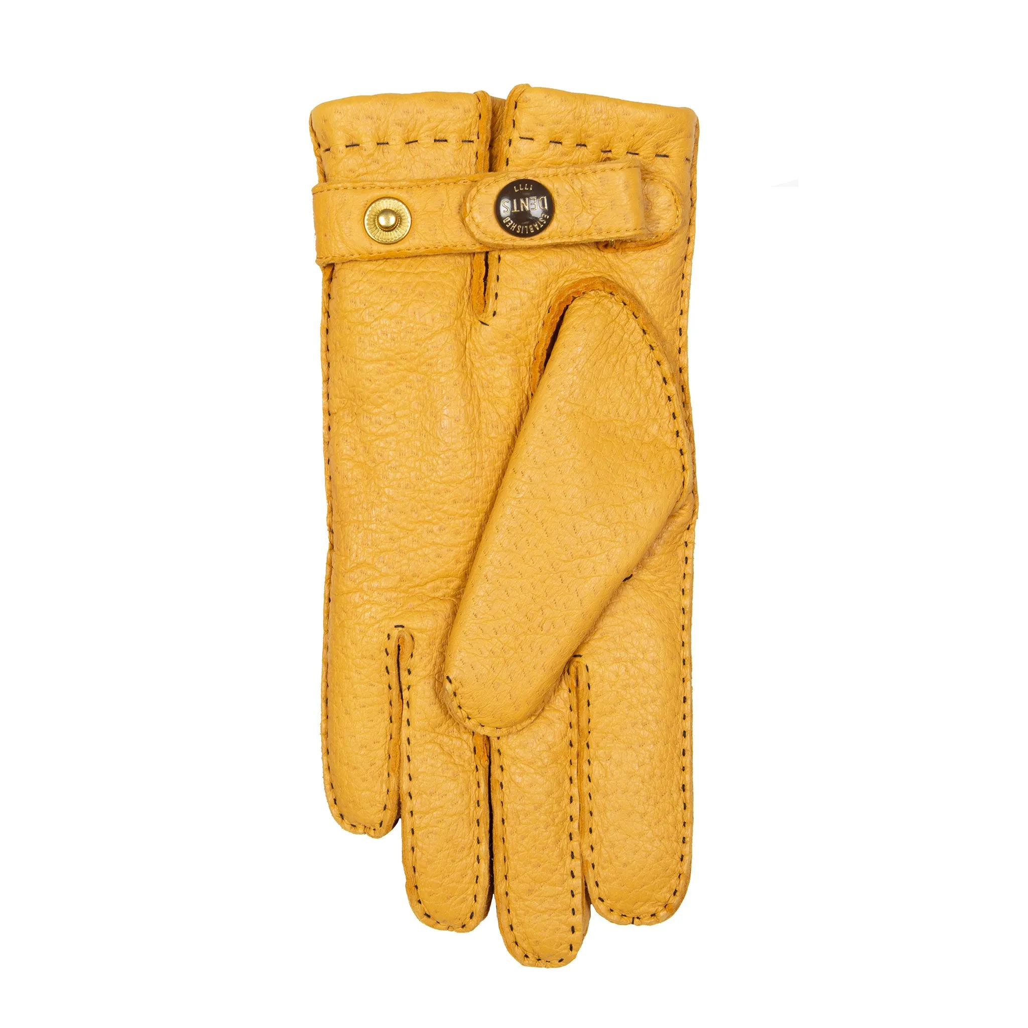 Men’s Heritage Handsewn Three-Point Fur-Lined Peccary Leather Gloves