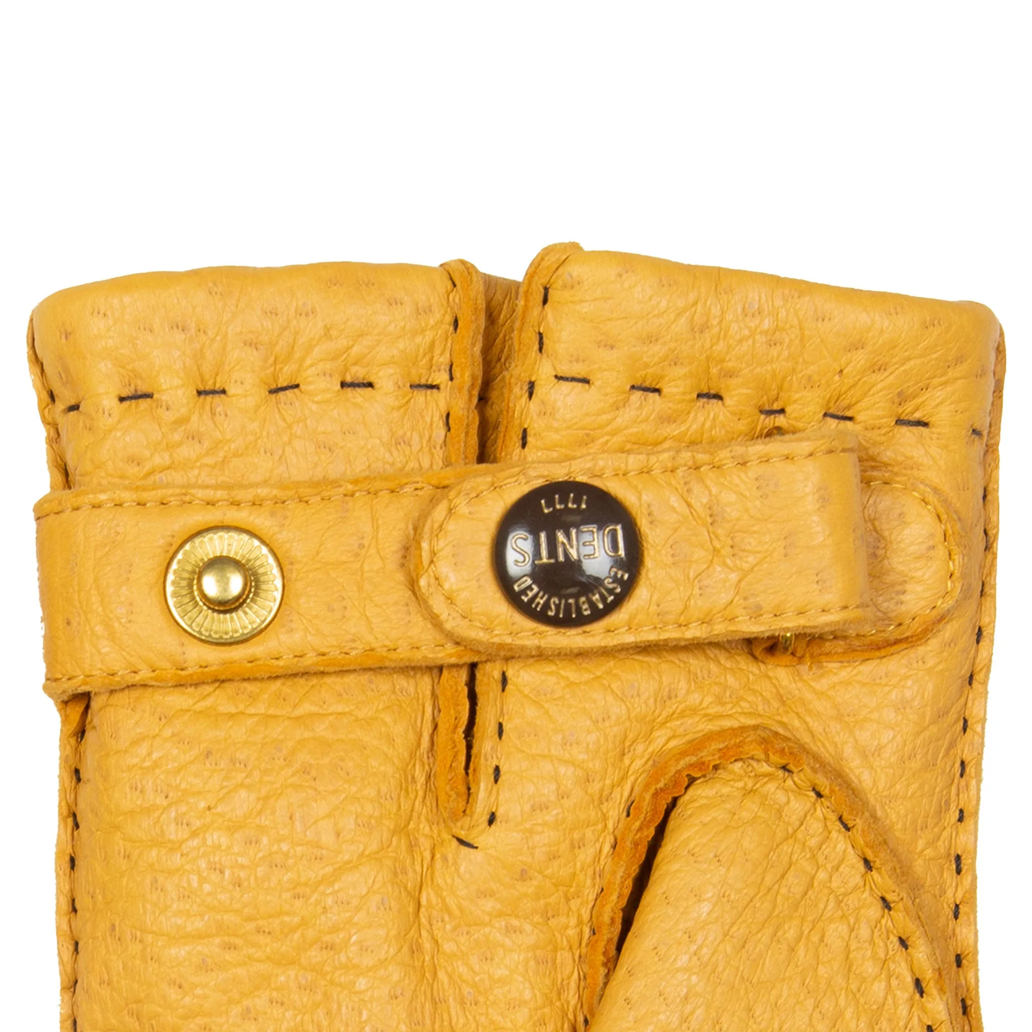 Men’s Heritage Handsewn Three-Point Fur-Lined Peccary Leather Gloves