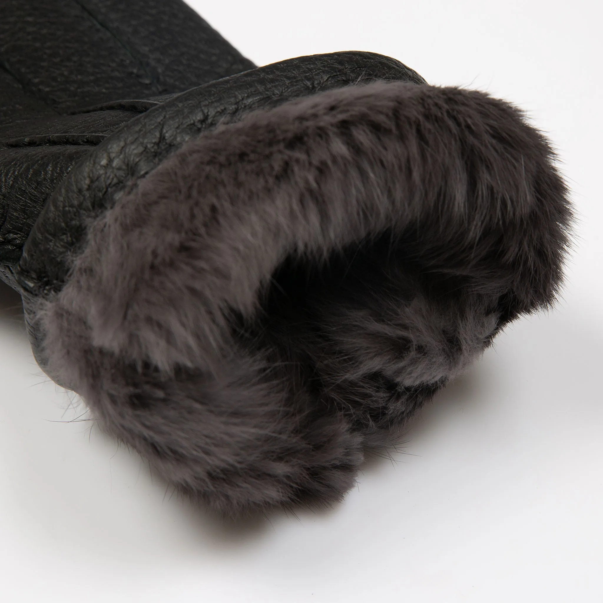 Men’s Heritage Handsewn Three-Point Fur-Lined Peccary Leather Gloves