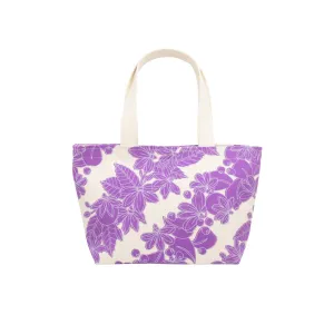 Mini Beach Bag Tote • Naupaka • Mauve Gray over Purple