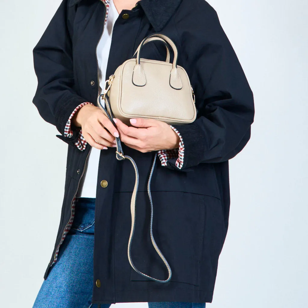 Mini leather dome satchel wholesale