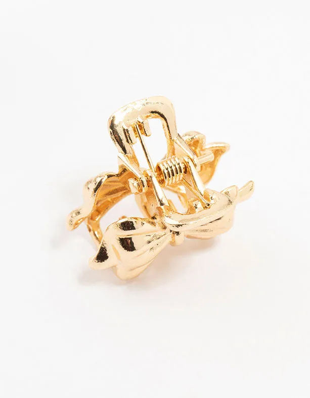 Mixed Metals Mini Bow Clips