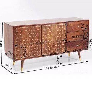 Muskat Brown Mango Wood Sideboard