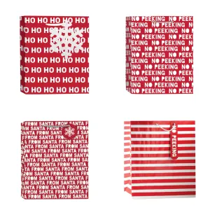 No Peeking - Ho Ho Ho From Santa Holiday Gift Bags