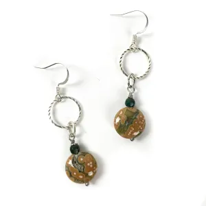 Of The Earth Earrings: Ocean Jasper #3219