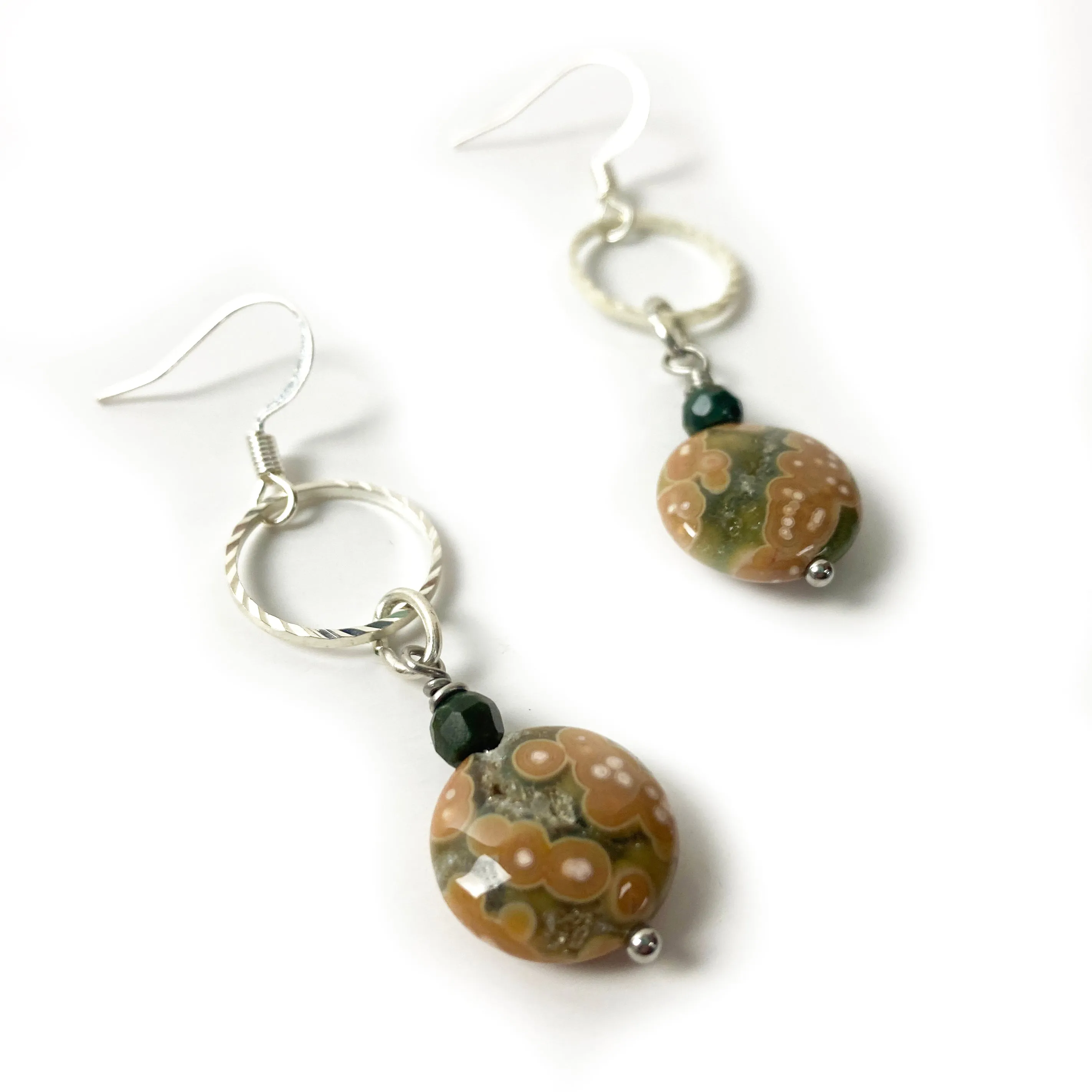 Of The Earth Earrings: Ocean Jasper #3219
