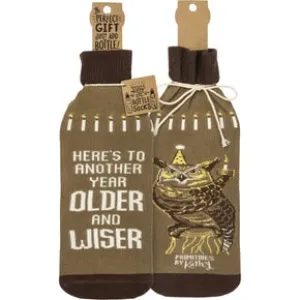 Older And Wiser Wine Bottle Cover