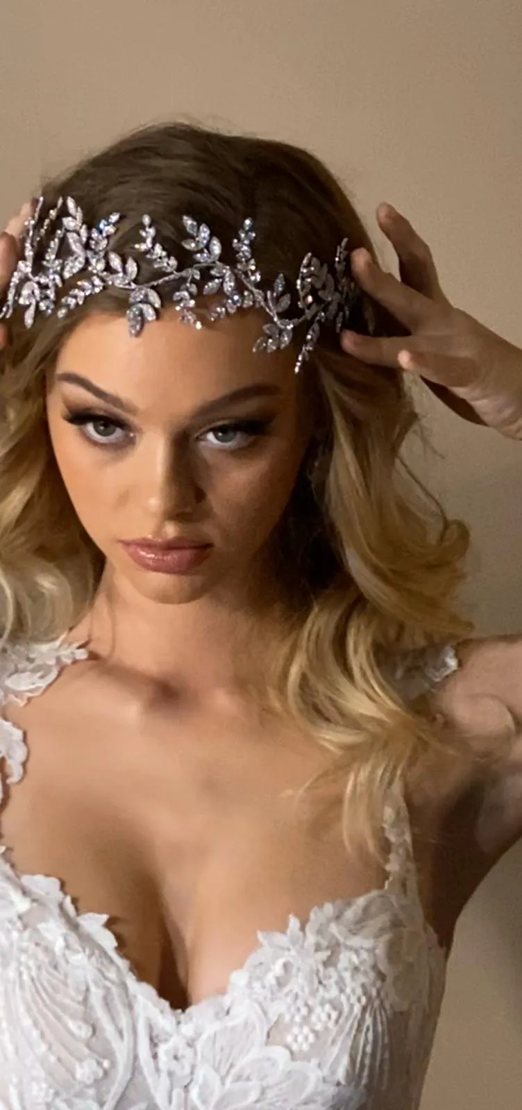 OLIVIA Wedding Headband with Luxurious Swarovski