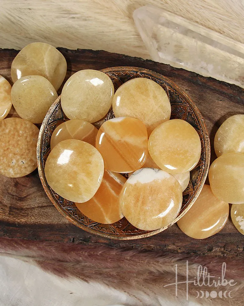 Orange Calcite Worry Stones