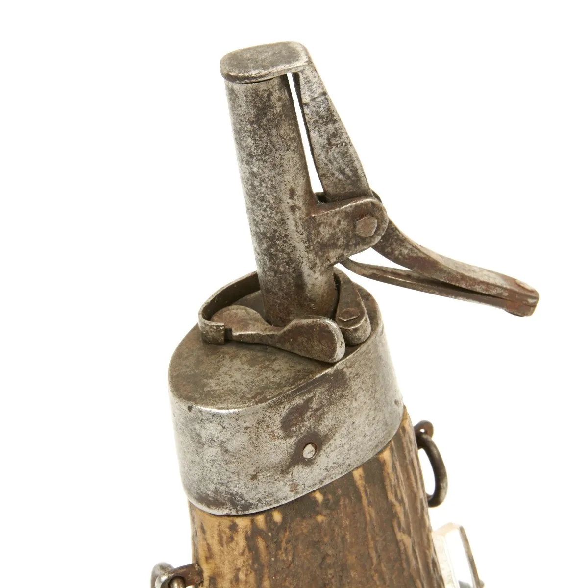 Original 17th Century Germanic Region Stag Horn Powder Flask