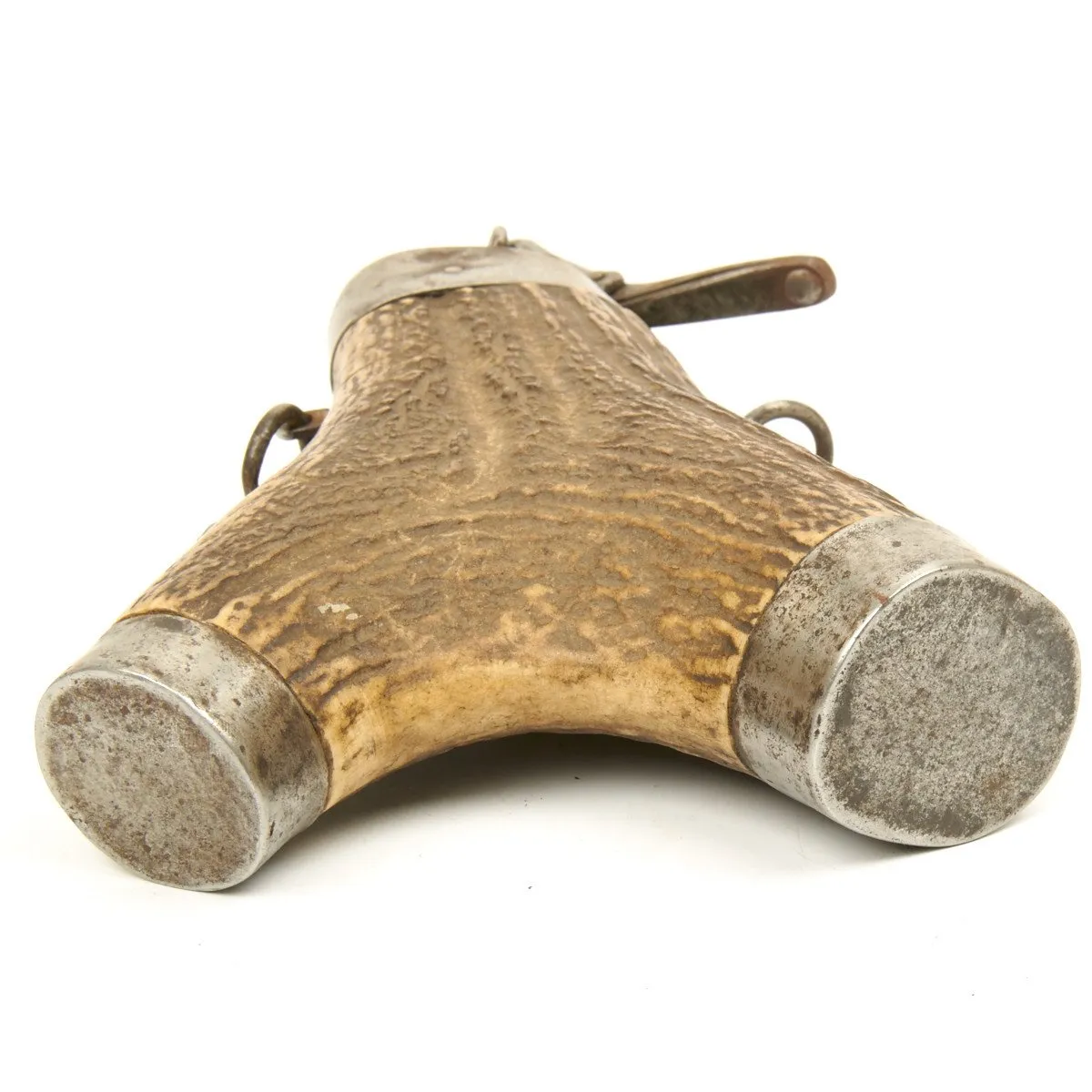 Original 17th Century Germanic Region Stag Horn Powder Flask
