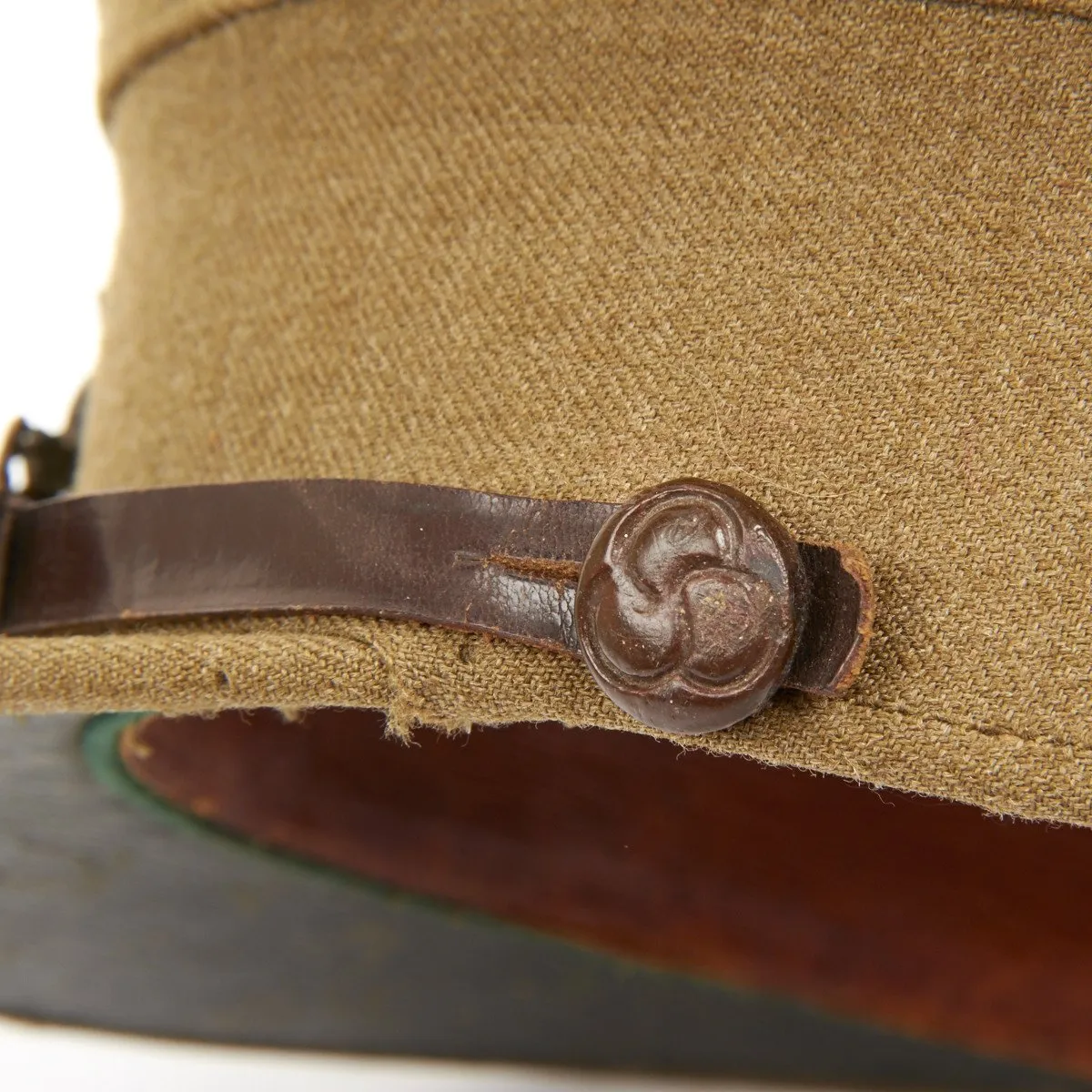 Original British WWI Royal Artillery Officer Visor Hat by Hawkes and Company