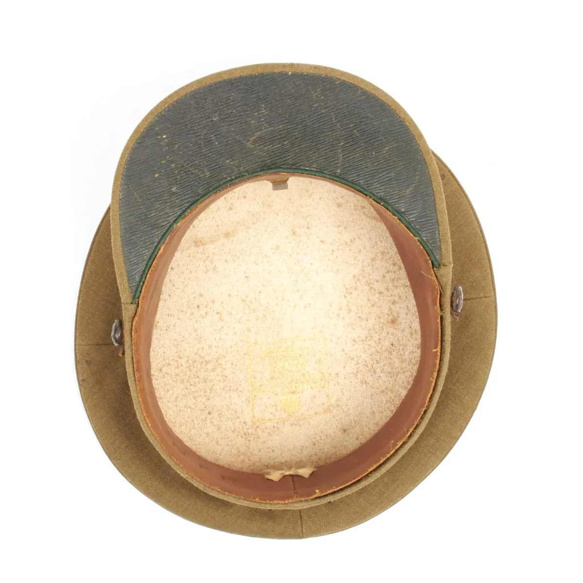 Original British WWI Royal Artillery Officer Visor Hat by Hawkes and Company