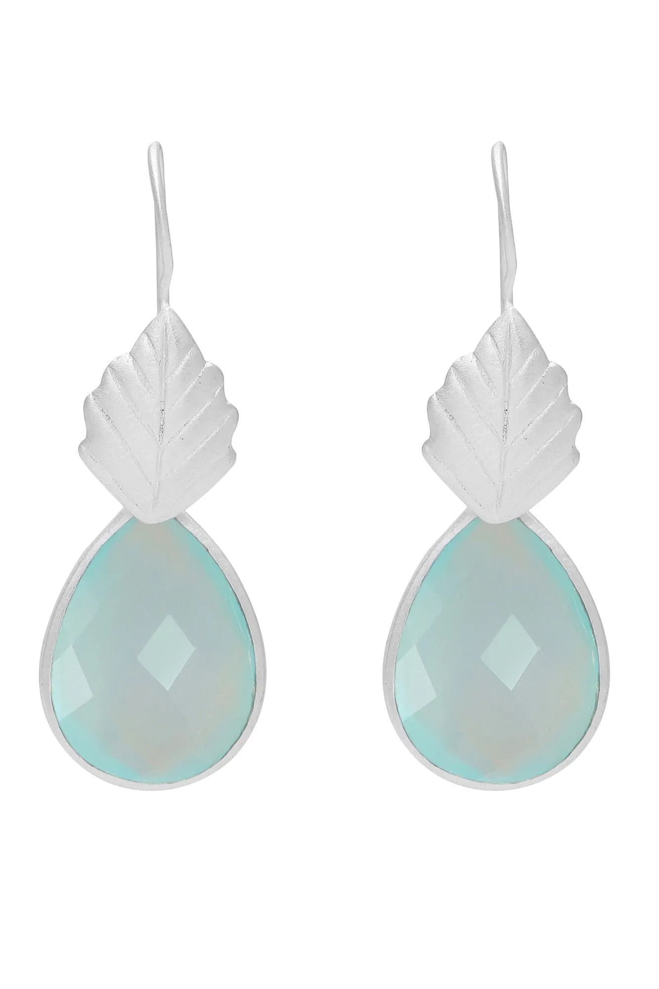 Panna earrings, chalcedony - Wholesale