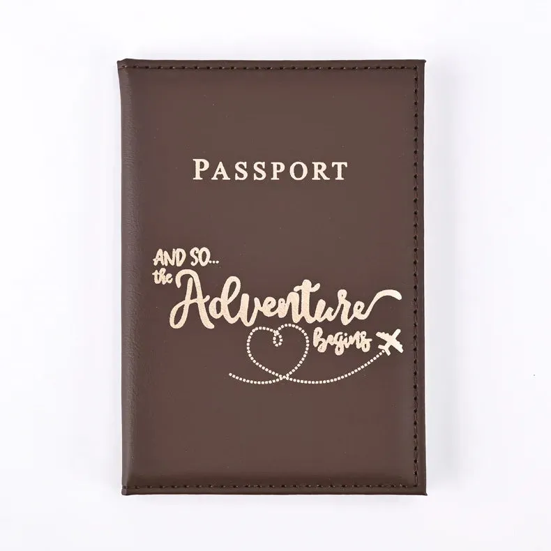 Passport Cover Protective Women Men Travel Passport Ticket Holder Case Letter Print ID Card Passport Holder Clip Bags