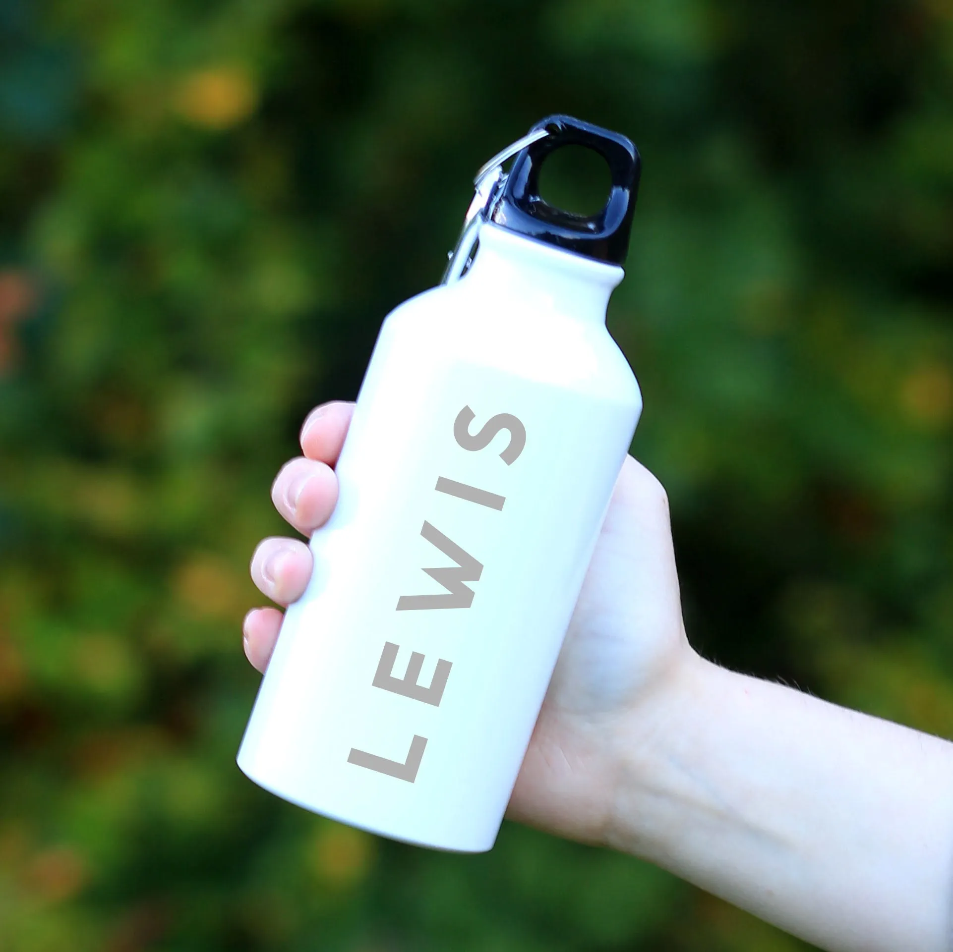 Personalised Children's 400ml Water Bottle with Carabiner Clip