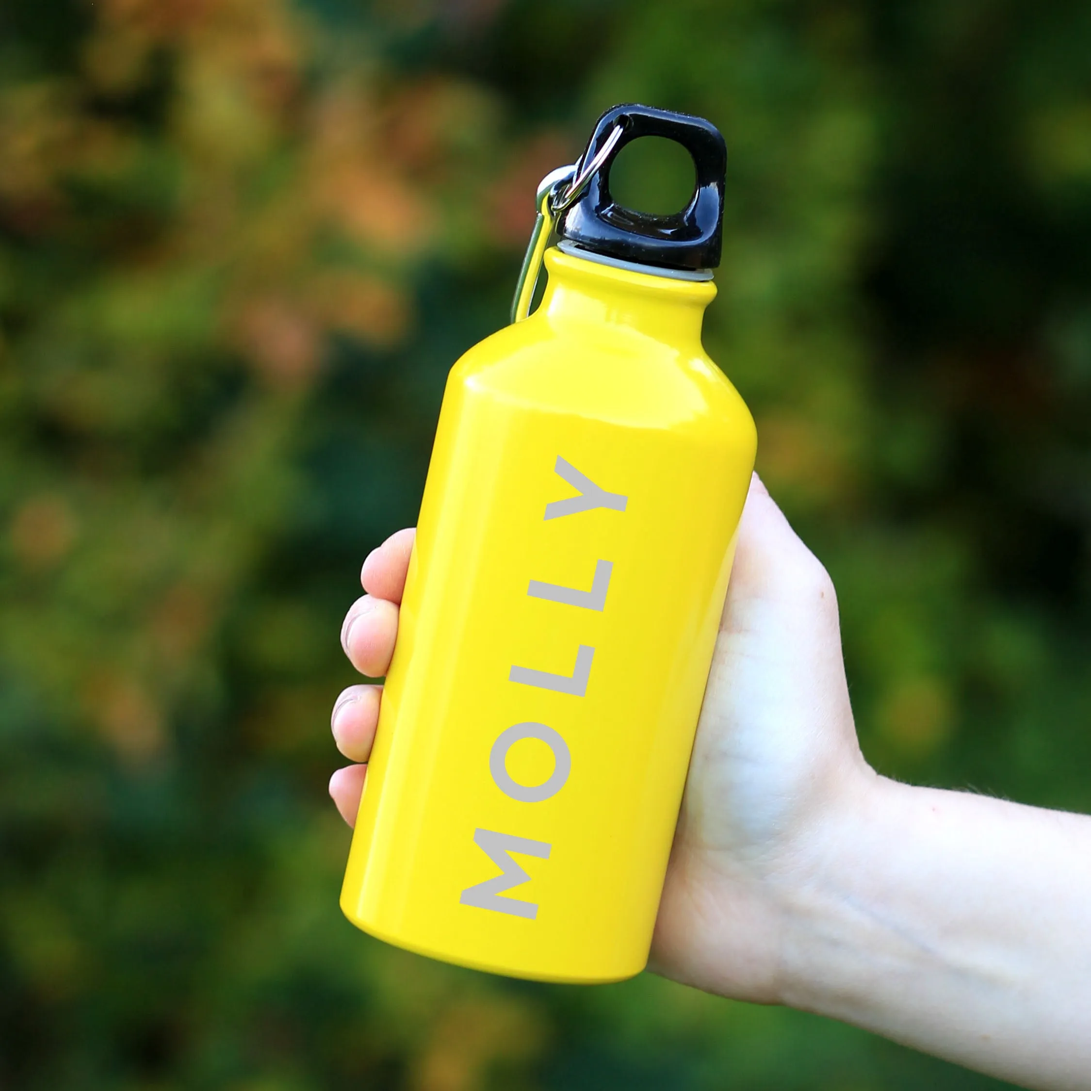 Personalised Children's 400ml Water Bottle with Carabiner Clip