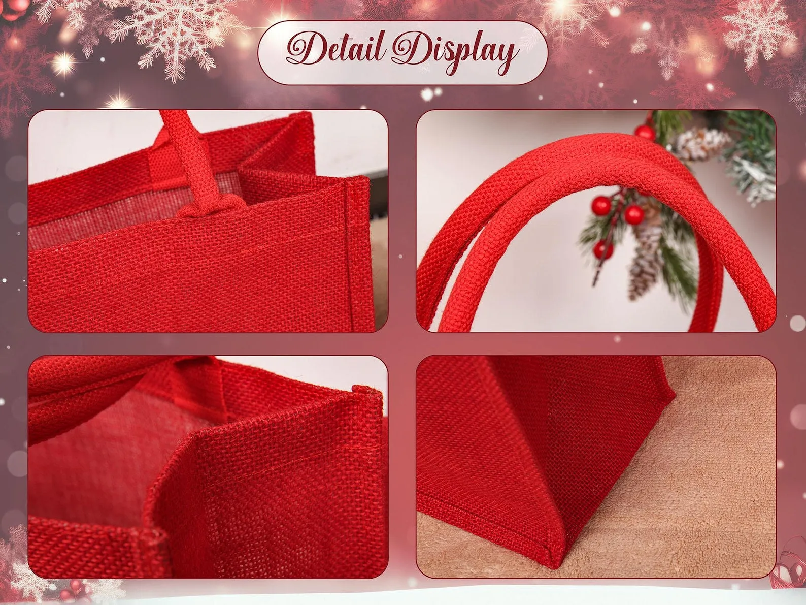 Personalized Christmas Gift Bags, Red Gift Bags,Xmas Gift Bags, Christmas Party Bags,Christmas Sacks,Custom Christmas Gift Bag,Christmas Eve
