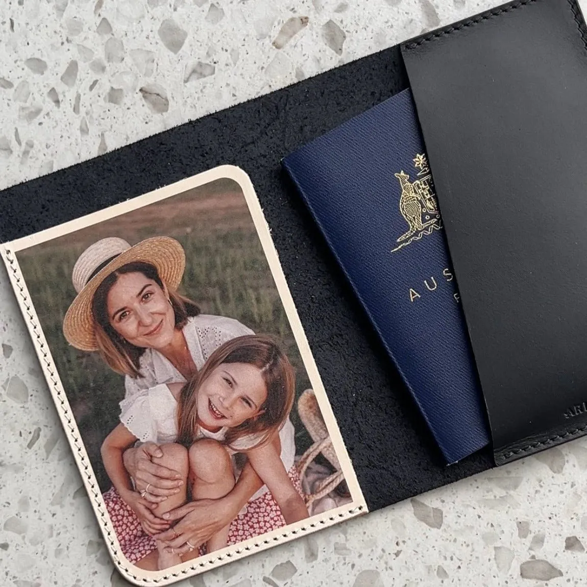 Photo Leather Passport Holder