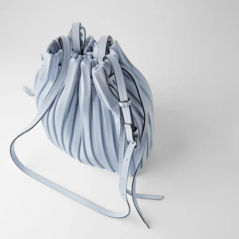 Pleated Bucket women's handbag