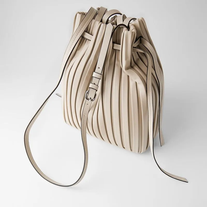 Pleated Bucket women's handbag