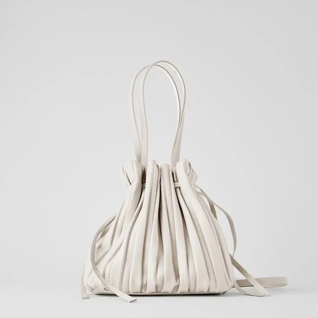 Pleated Bucket women's handbag