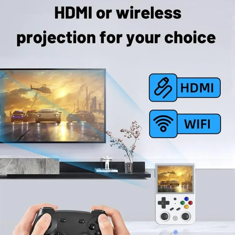 Portable RG353V Handheld Gaming Console with Dual OS - Android 11 & Linux, 3.5 Inch Display, Wireless Connectivity