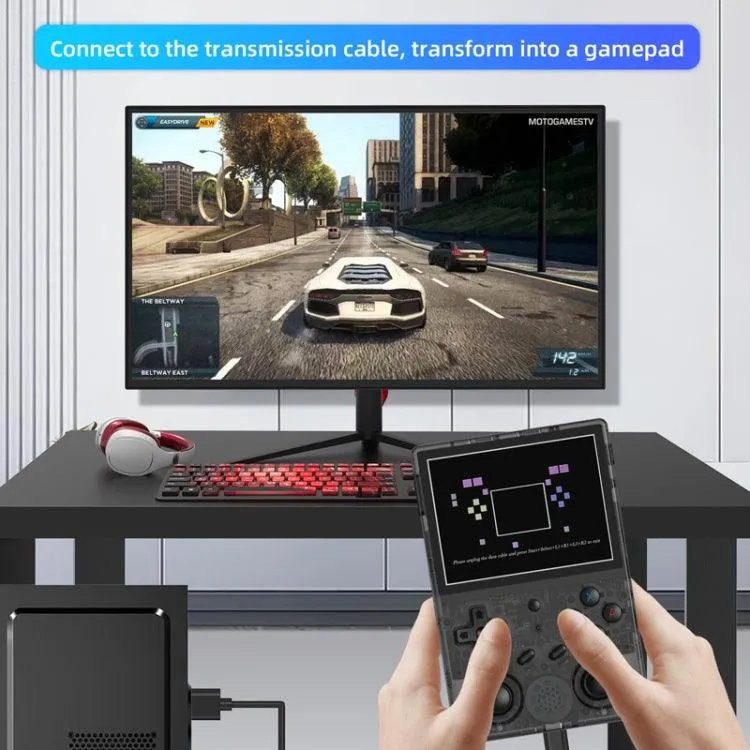 Portable RG353V Handheld Gaming Console with Dual OS - Android 11 & Linux, 3.5 Inch Display, Wireless Connectivity