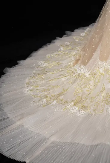 Quaint Lass~Gorgeous Wedding Lolita Flower Trailing Dress