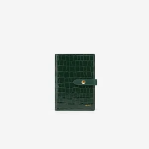 Quinn Passport - Dark Green Croc