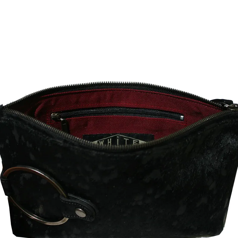 Ring Clutch - Black Fur