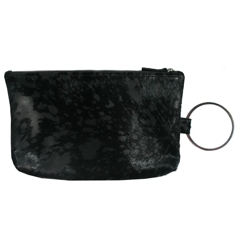 Ring Clutch - Black Fur