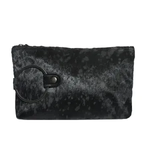 Ring Clutch - Black Fur