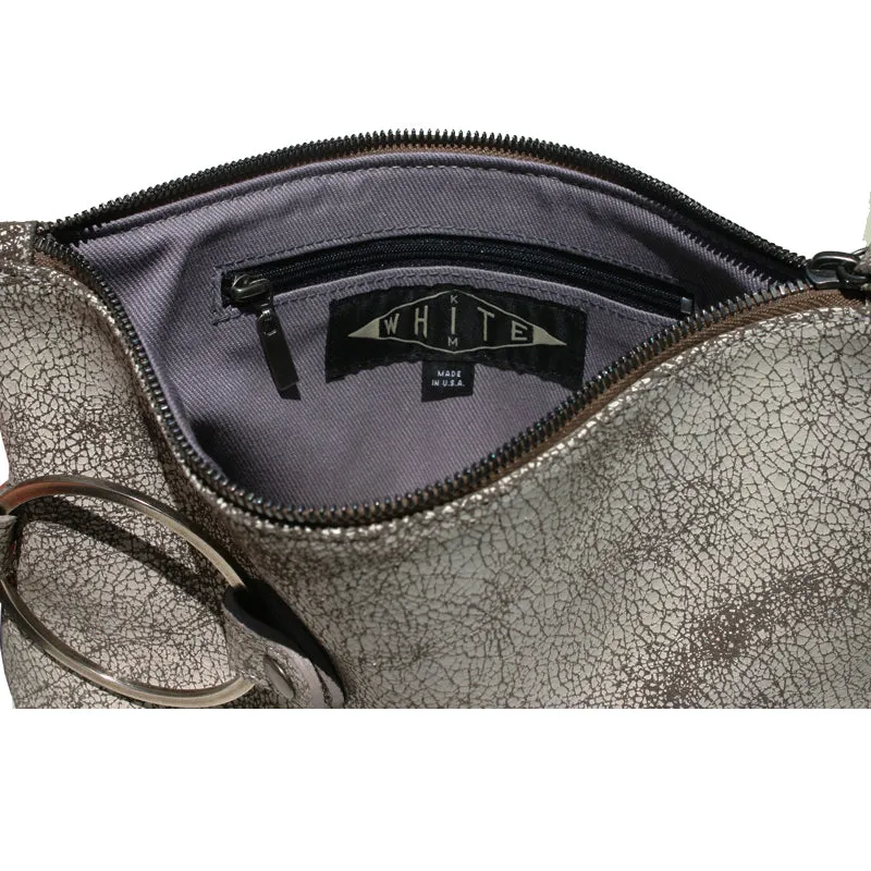 Ring Clutch - Crackle White