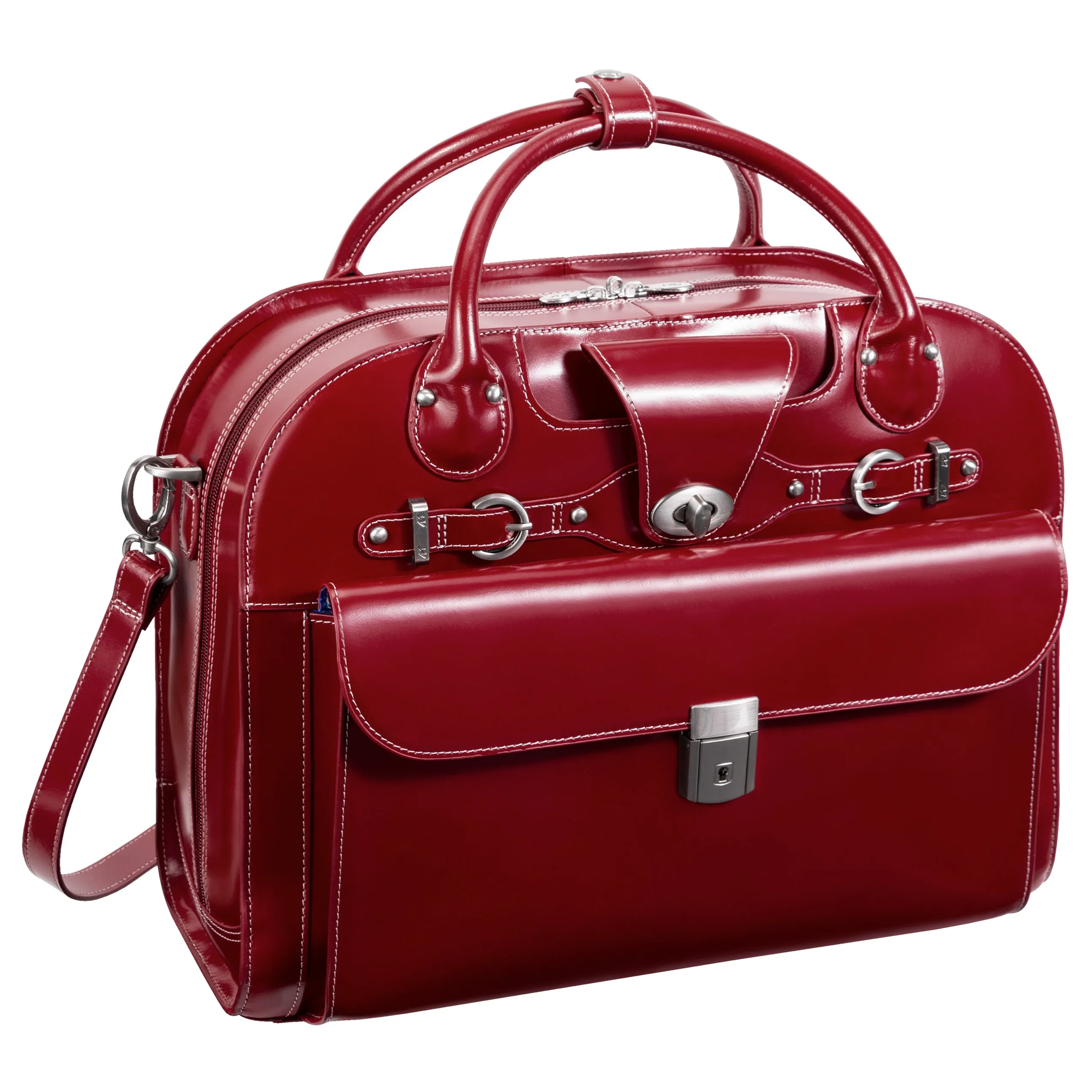 ROSEVILLE | 15” Leather Detachable-Wheeled Laptop Case