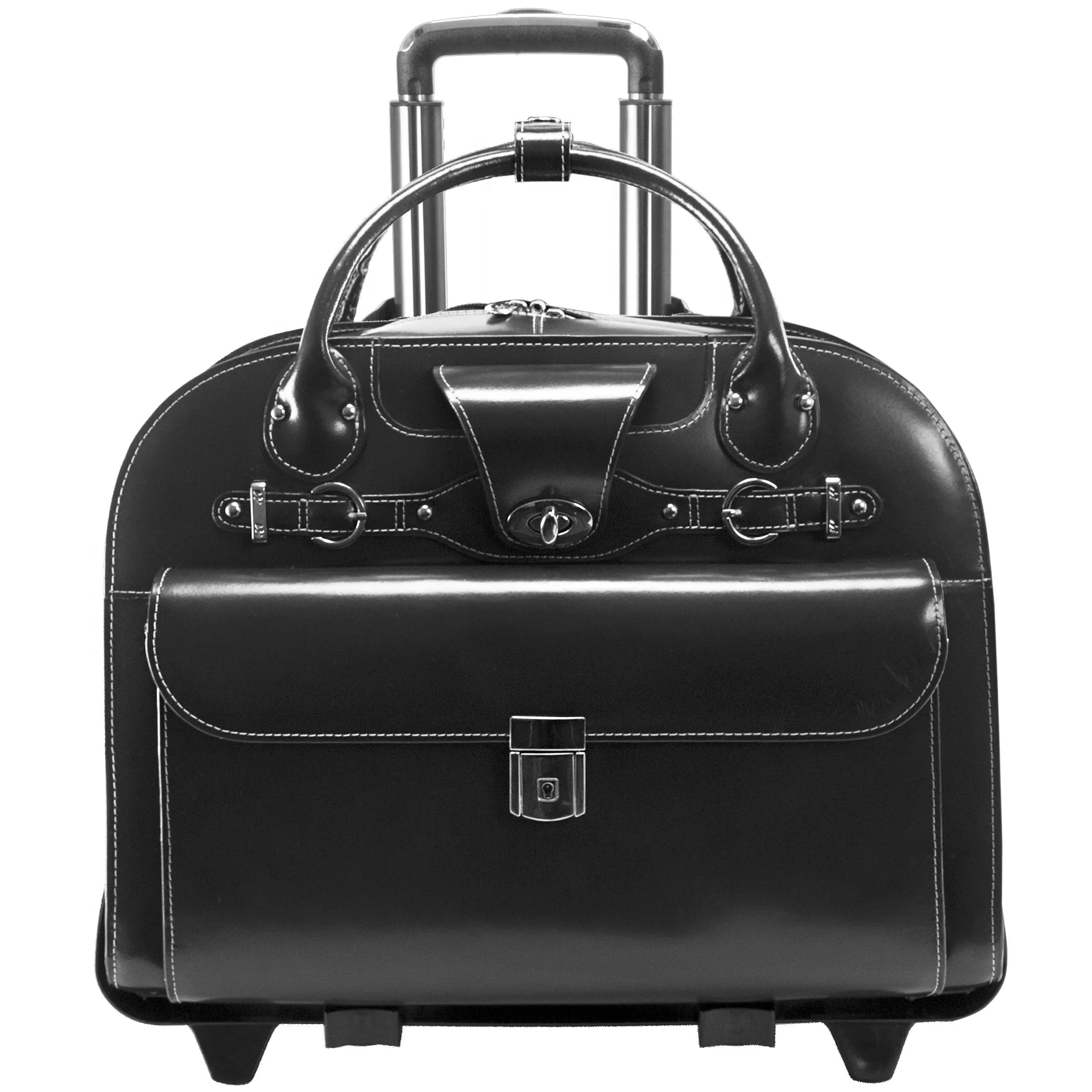 ROSEVILLE | 15” Leather Detachable-Wheeled Laptop Case