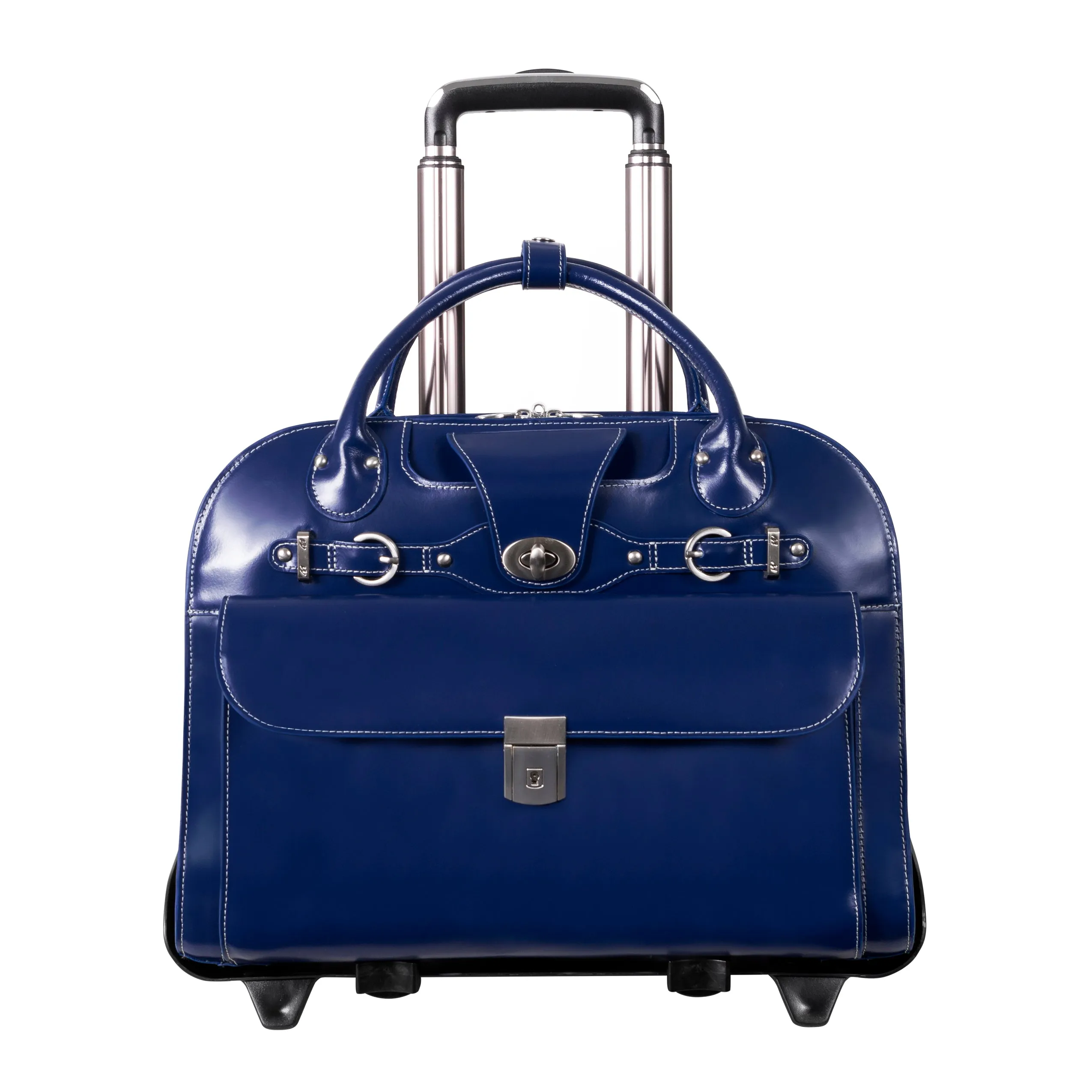 ROSEVILLE | 15” Leather Detachable-Wheeled Laptop Case