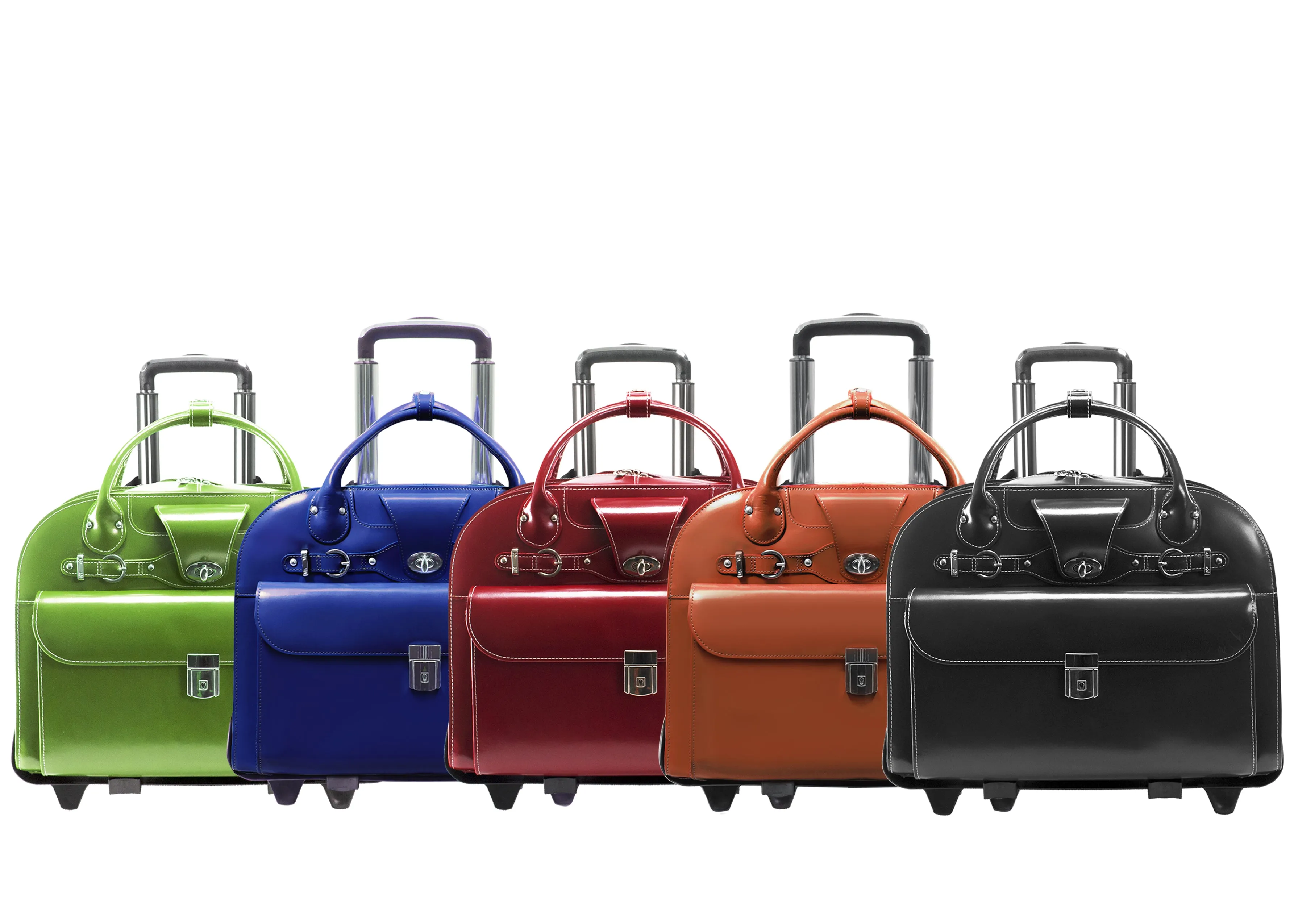 ROSEVILLE | 15” Leather Detachable-Wheeled Laptop Case