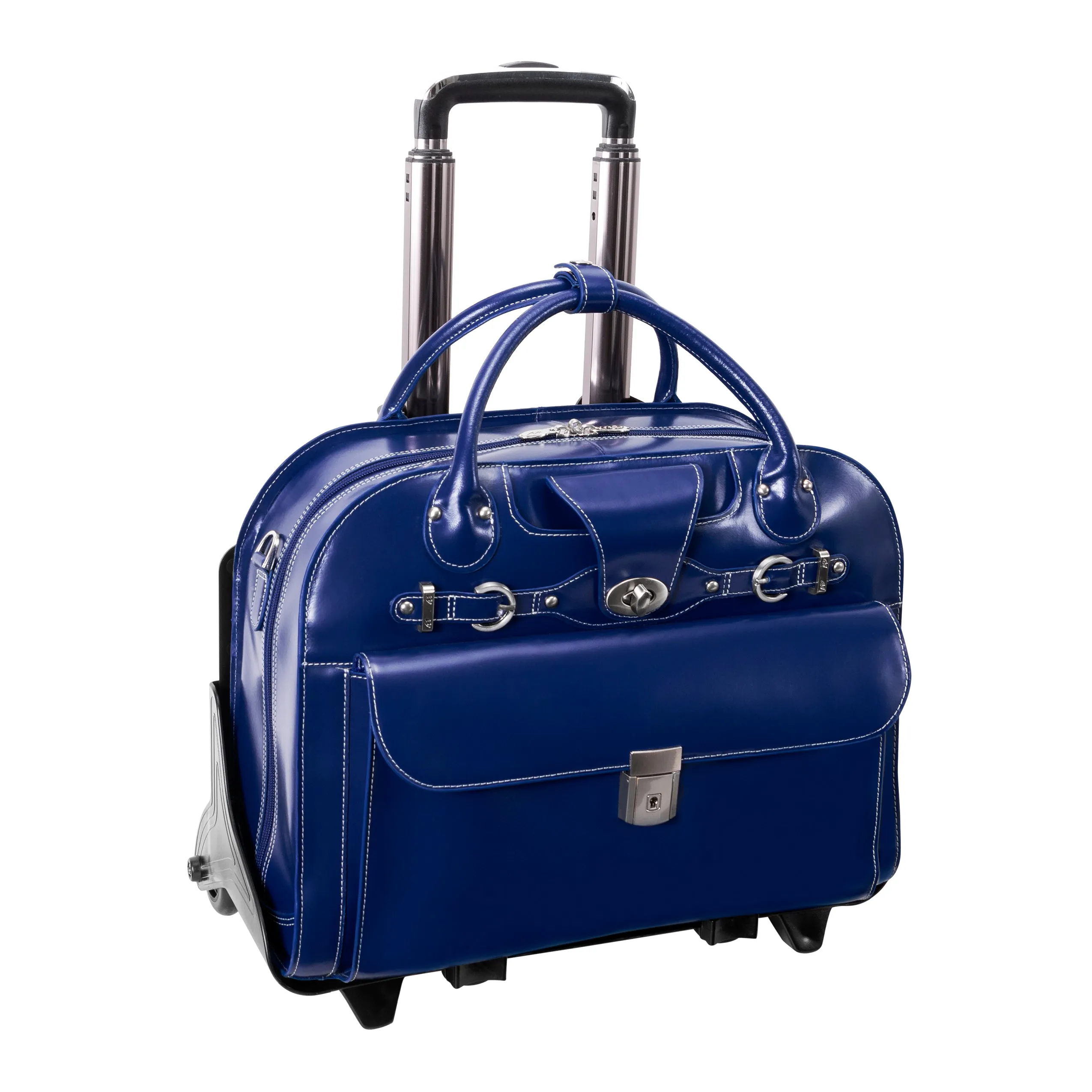 ROSEVILLE | 15” Leather Detachable-Wheeled Laptop Case