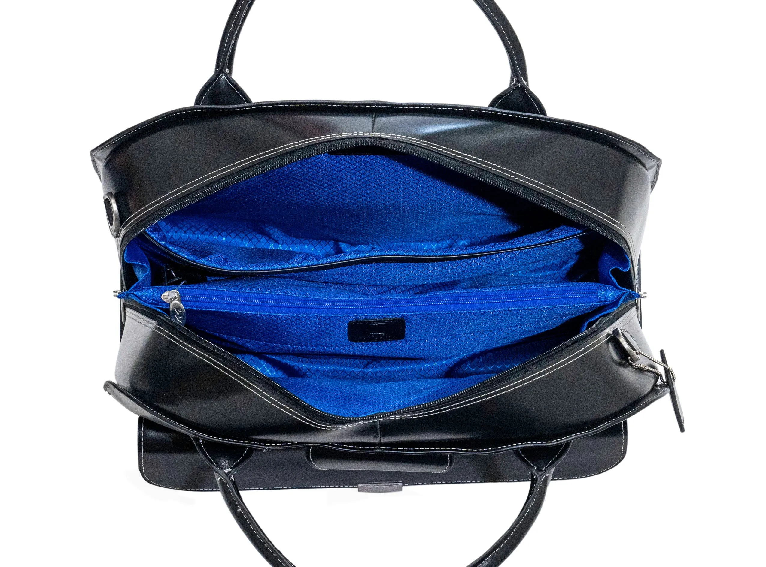 ROSEVILLE | 15” Leather Detachable-Wheeled Laptop Case