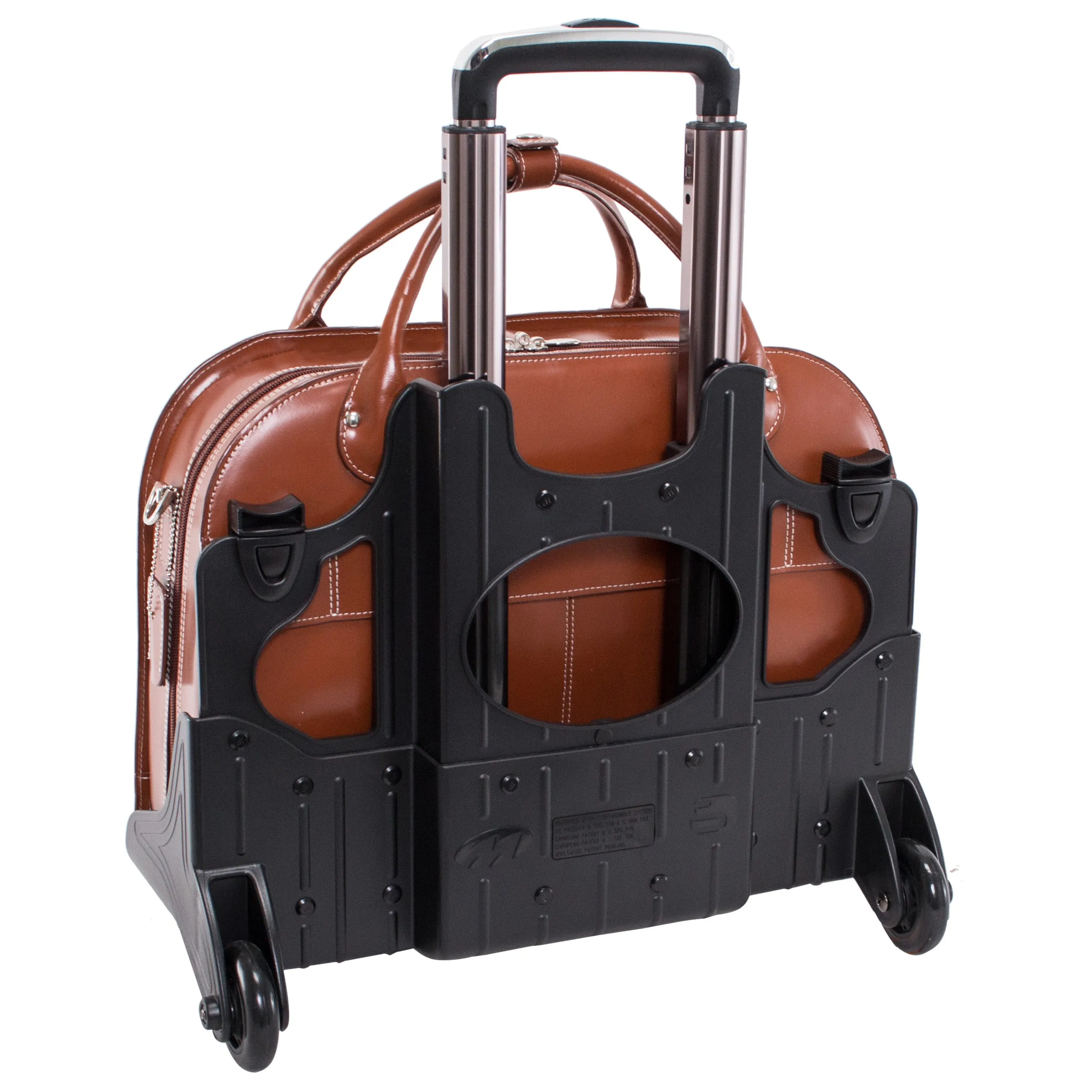 ROSEVILLE | 15” Leather Detachable-Wheeled Laptop Case