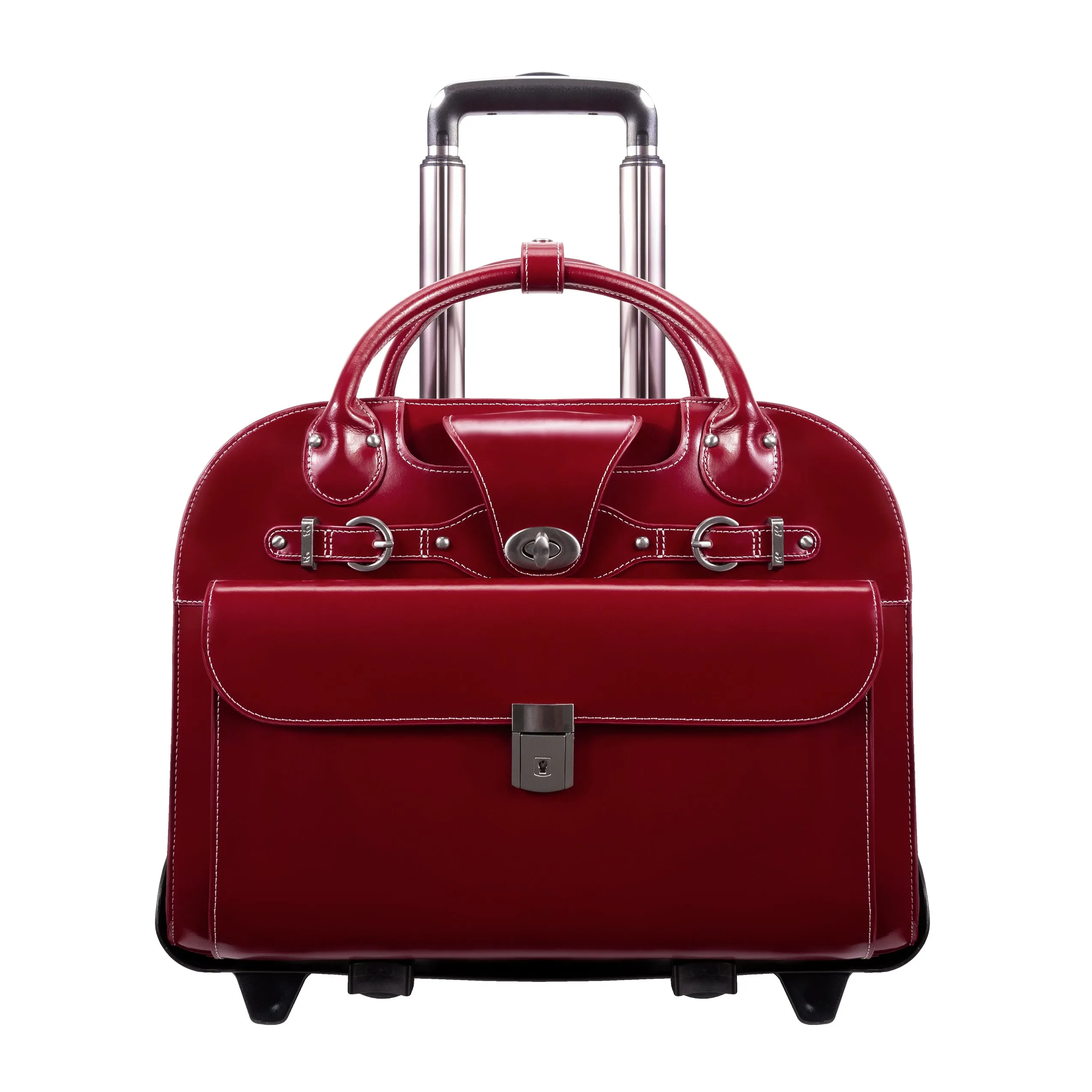 ROSEVILLE | 15” Leather Detachable-Wheeled Laptop Case