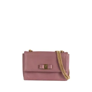 Salvatore Ferragamo Vara Leather Chain Link Shoulder Bag Salvatore Ferragamo Vara Leather Chain Link Shoulder Bag